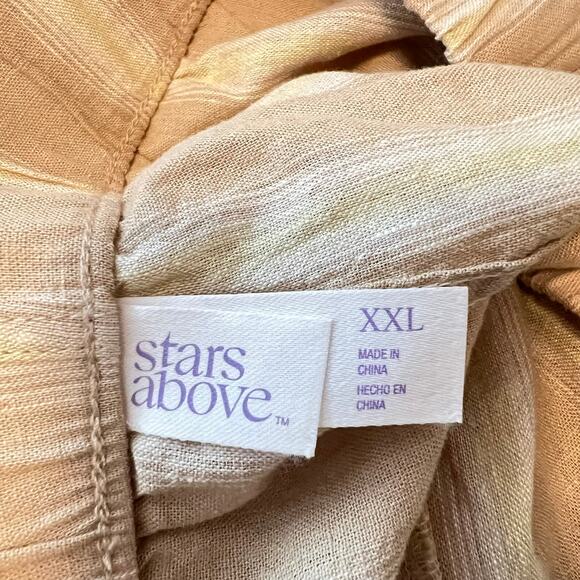 STARS ABOVE Women’s Wide Leg Linen Blend Pants XXL Vacation Beach Festival - Picture 6 of 7